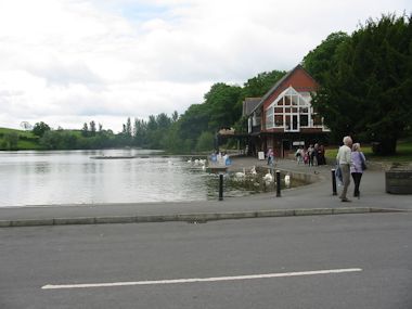 The lake Llandrindod Wells